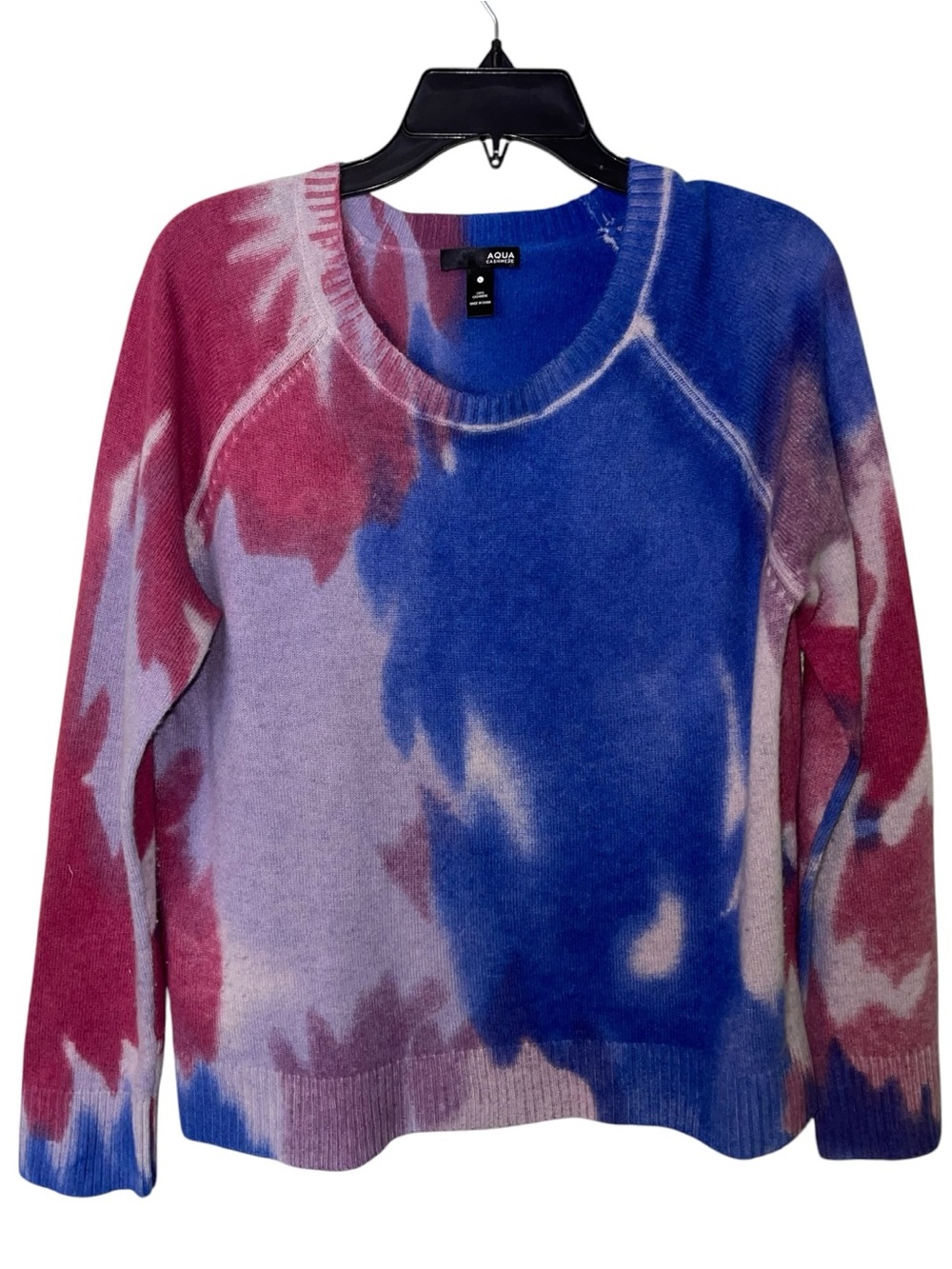 Aqua Cashmere tie-dye Creek sweater. Size large GUC